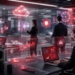 Modern business professionals using AI-powered tools for productivity, automation, analytics, and collaboration.