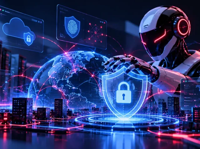 Neon AI Cybersecurity Control Room